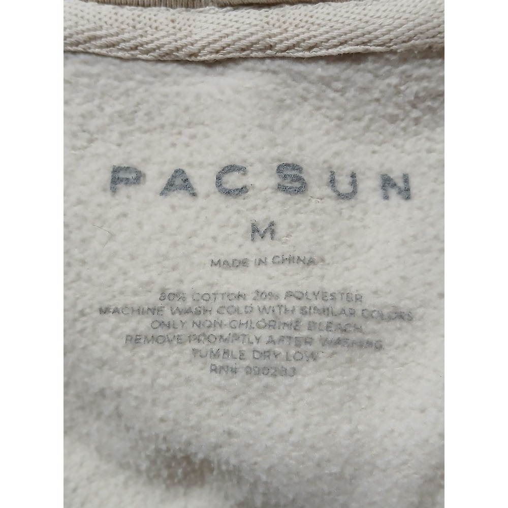 PacSun Count Your Lucky Stars Martini Graphic Hoodie Cream Mens Medium - Picture 8 of 8